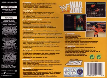 WWF War Zone (Europe) box cover back